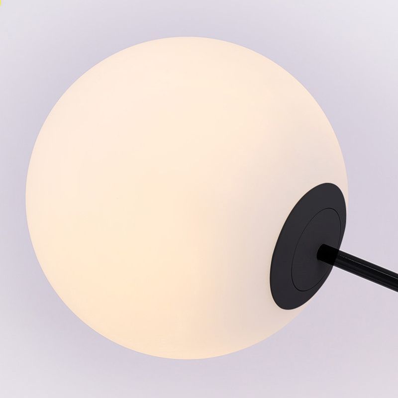 Valentina Moderne Design LED Lampade da Terra Bolla Arco Smerigliato Vetro Soggiorno