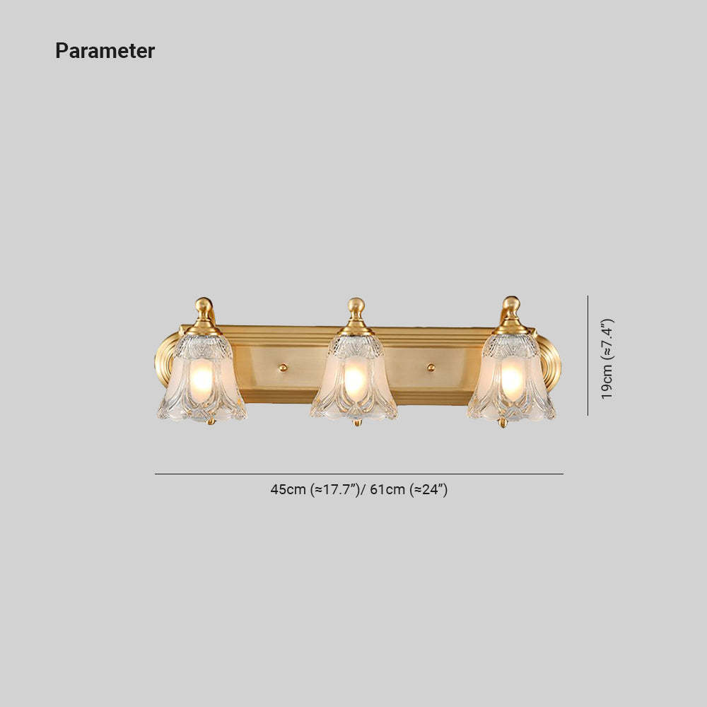 Félicie Fiore Oro Lampade da Specchi Metallo/Vetro LED