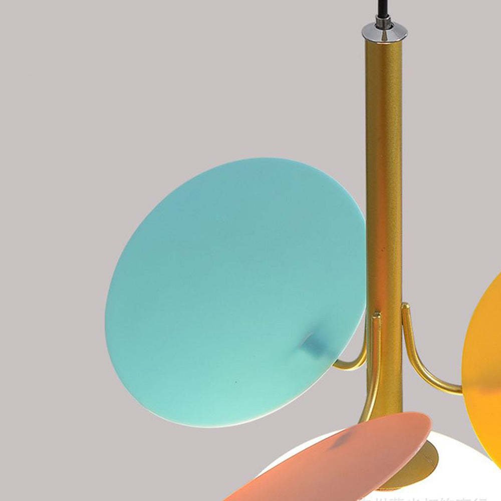 Jevon Moderne Arte Deco Globo Lampada a Sospensione Bianco Metallo/Vetro