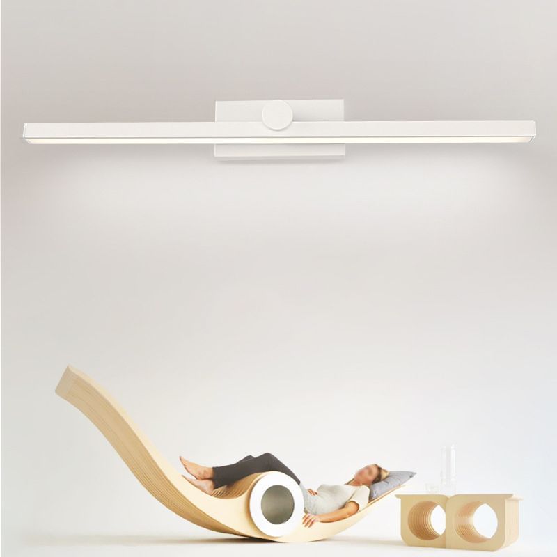 Edge Minimalista LED Lineare Applique Specchio Metallo Bianco Bagno
