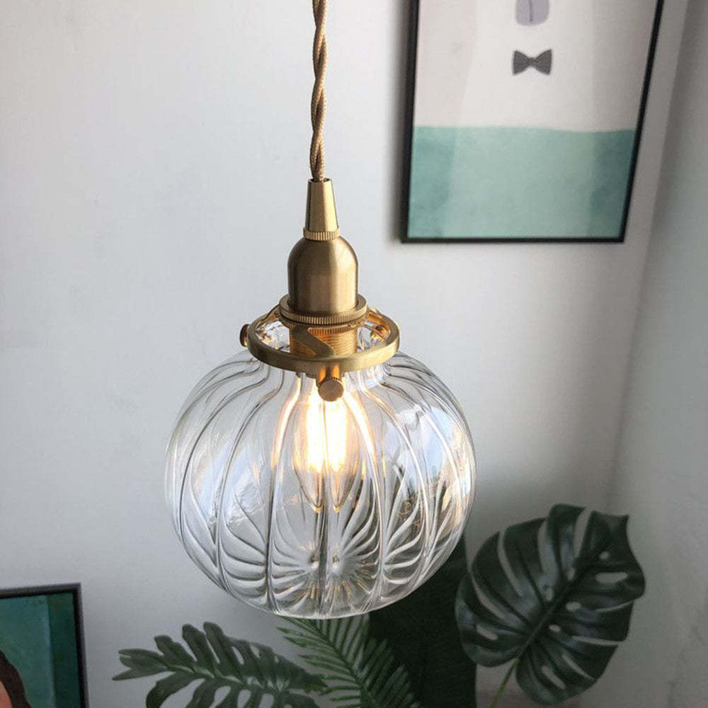 Hailie Retro Oval Vetro Metallo Lampade a Sospensione