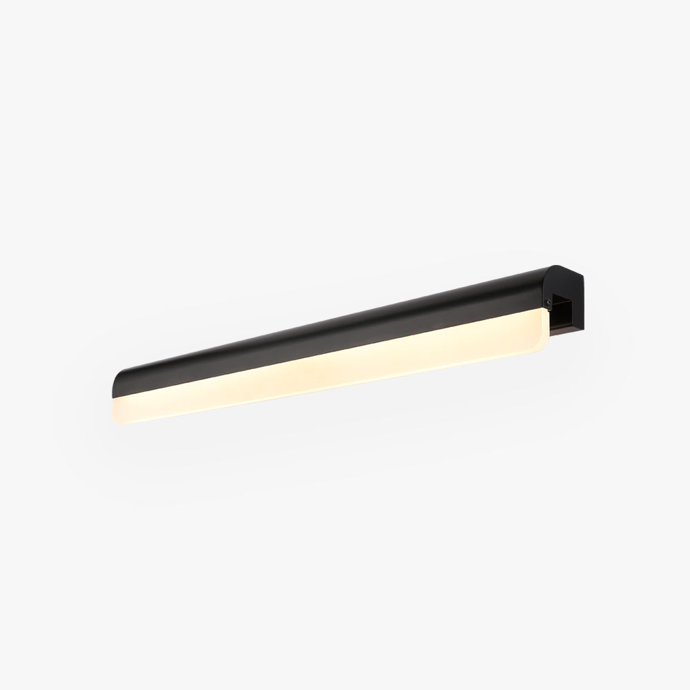 Edge Minimalismo LED Applique Metallo Acrilico Nero/Bianco Specchio Bagno