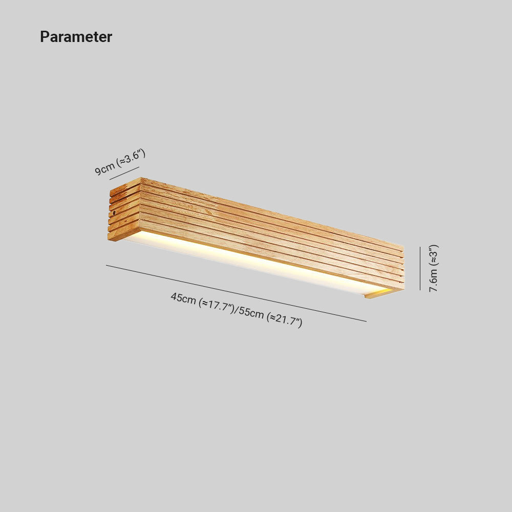 Ozawa Modern Wooden LED Indoor Wall Light, Bedroom