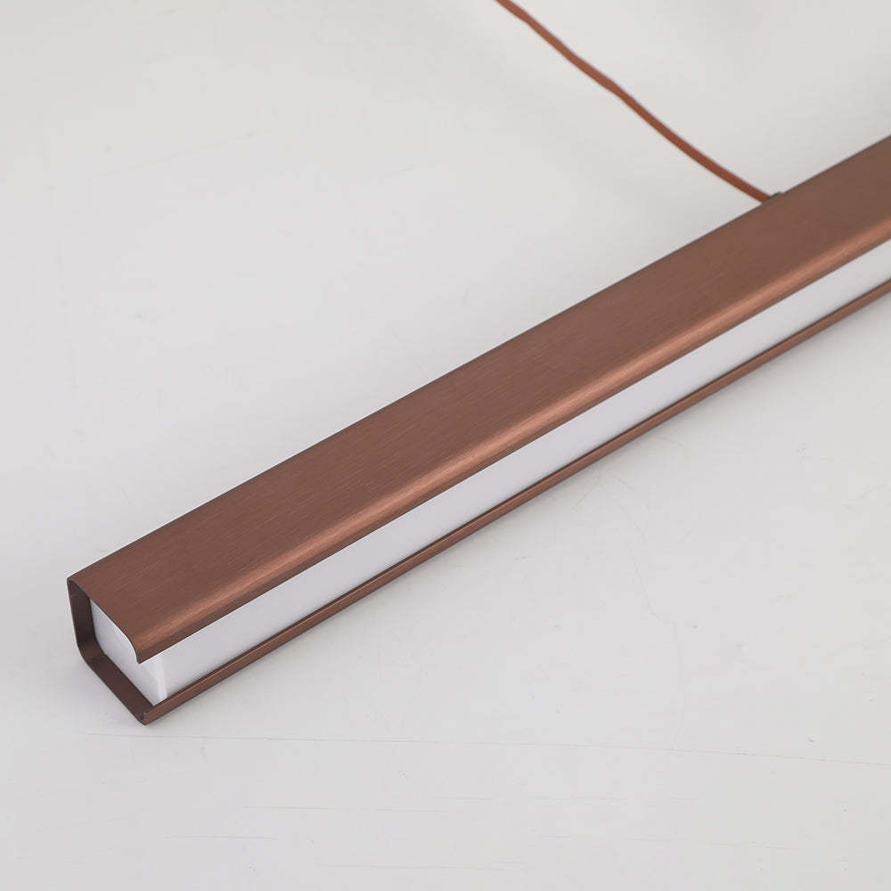 Edge Moderna LED Lampada a Sospensione Metallo Nero/Marrone Lineare