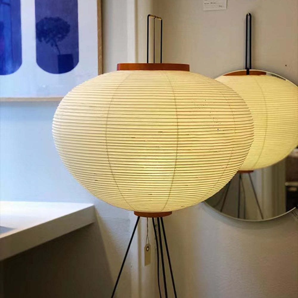 Renée Moderne Minimalista Treppiede Lanterna Carta Lampade da Terra Bianco