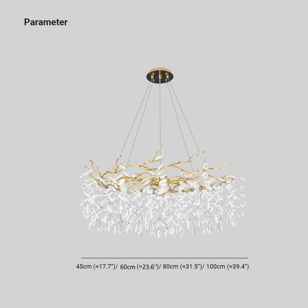 Marilyn Design LED Lampada a Sospensione Artistico in Metallo/Cristallo Oro Soggiorno/Camera da Letto