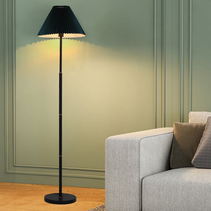 Ozawa Lampade da Terra Moderno Plissettato Metallo Tessuto Soggiorno