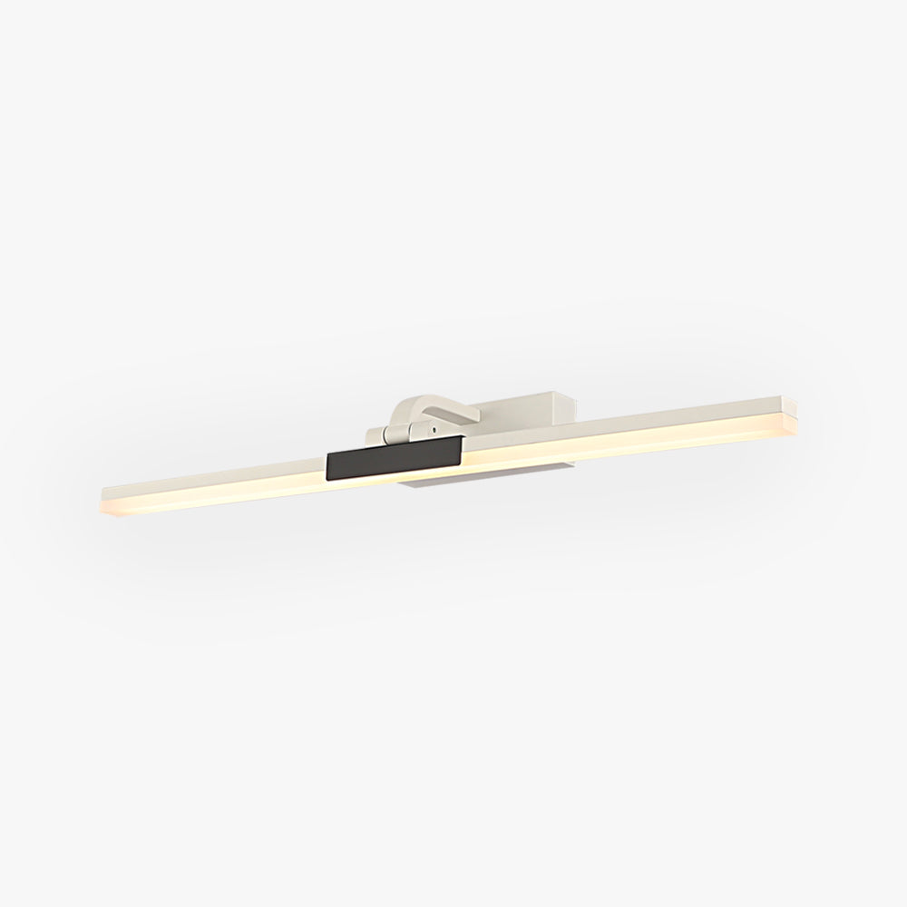 Edge Moderna LED Applique Metallo Frontale Specchio Lineare Nera/Bianca Bagno