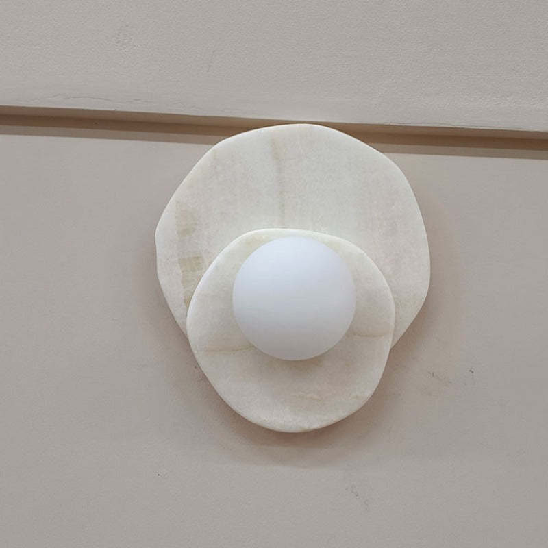 Meza  Francese LED Pietra Vetro Applique Soggiorno