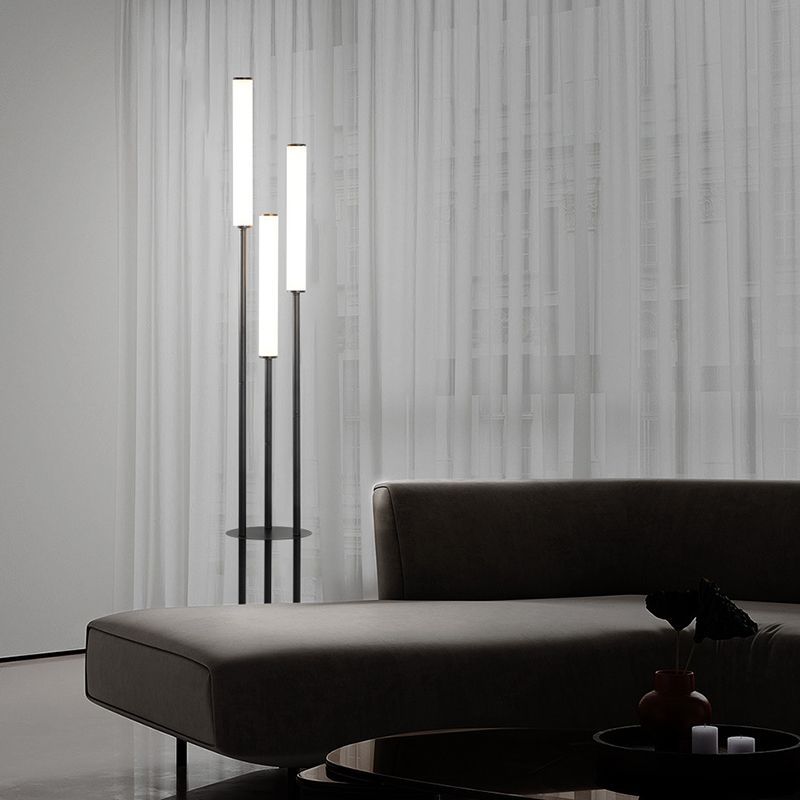 Eryn Minimalismo LED Lineare Lampade da Terra Nero Metallo Acrilico Soggiorno/Camera da Letto/Sala Studio