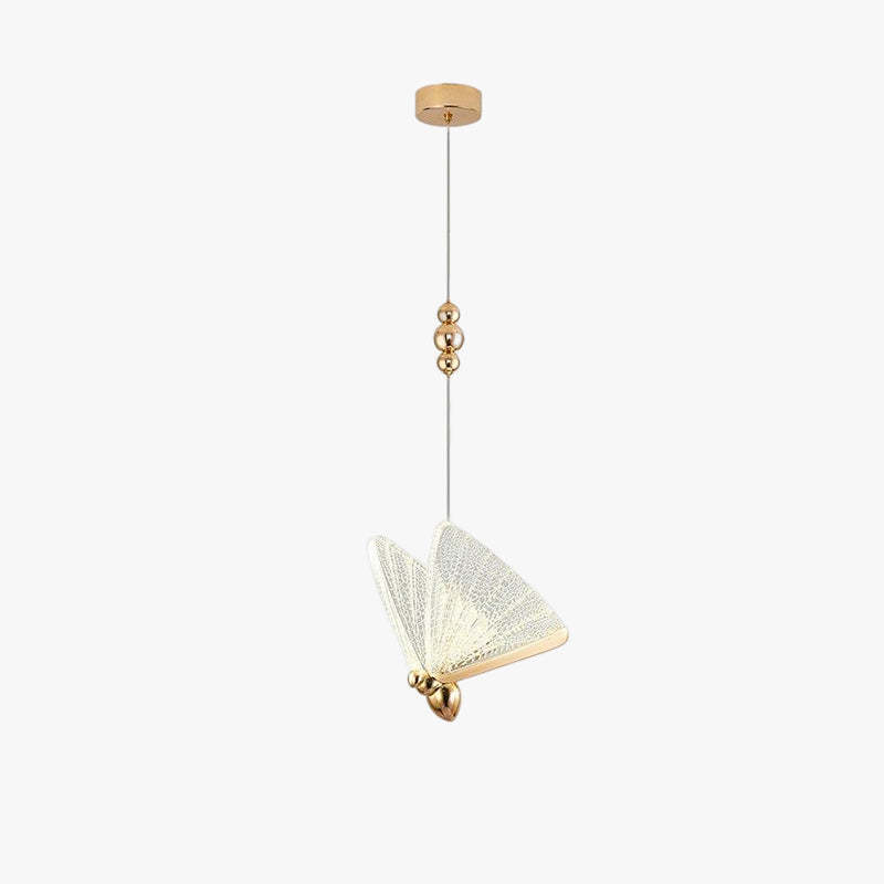 Kady Lampada a Sospensione Art Deco Cristallo/Metallo Farfalla Camera da Letto Vintage