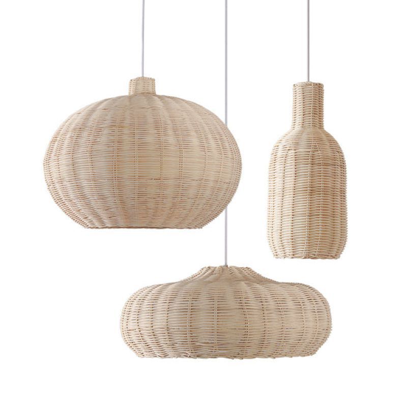 Muto Giapponese Nordico Lampade a Sospensione Rattan Camera da Letto