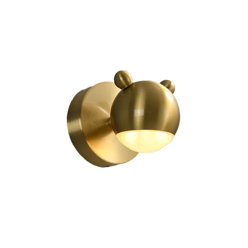 Leigh Design LED Applique Rotondo Metallo Acrilico Oro Specchio Bagno/Soggiorno/Camera da Letto