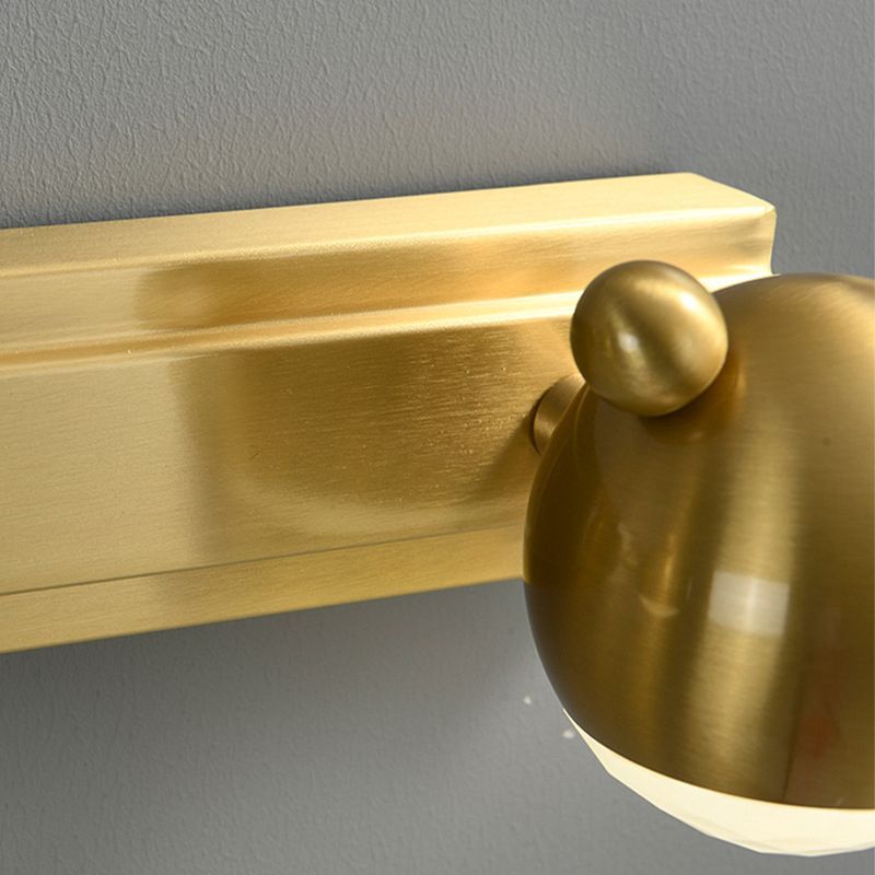 Leigh Design LED Applique Rotondo Metallo Acrilico Oro Specchio Bagno/Soggiorno/Camera da Letto