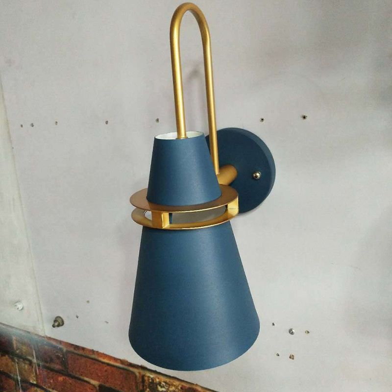 Morandi Appllique Metallo Nero/Bianco/Blu Cono Moderna