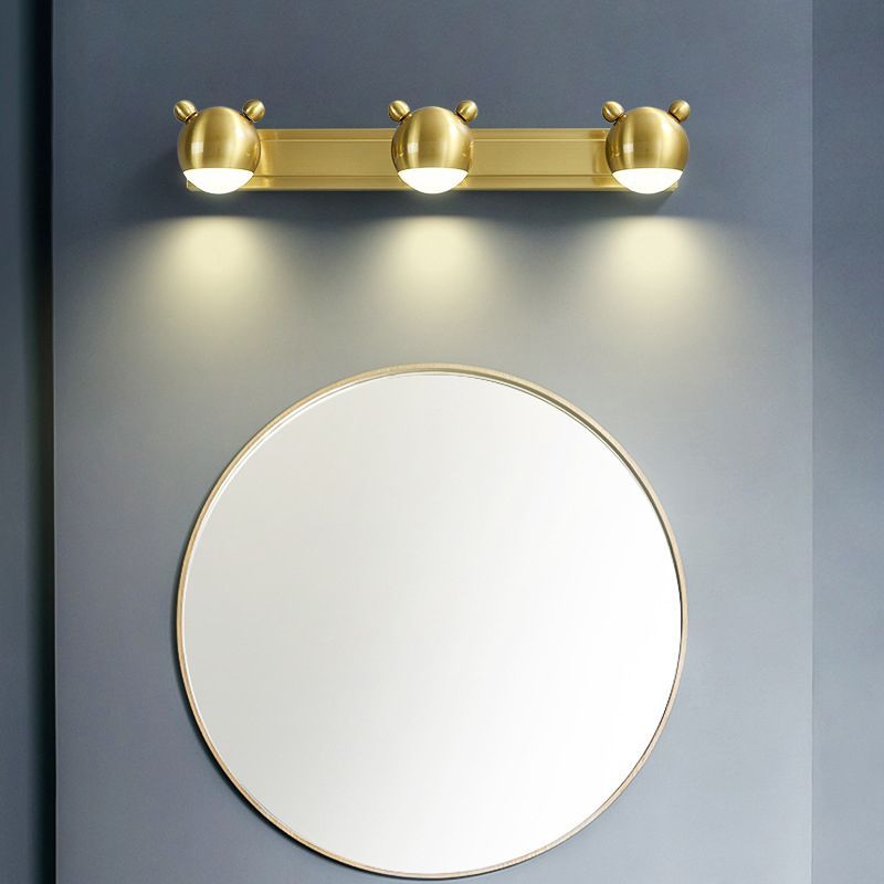 Leigh Design LED Applique Rotondo Metallo Acrilico Oro Specchio Bagno/Soggiorno/Camera da Letto
