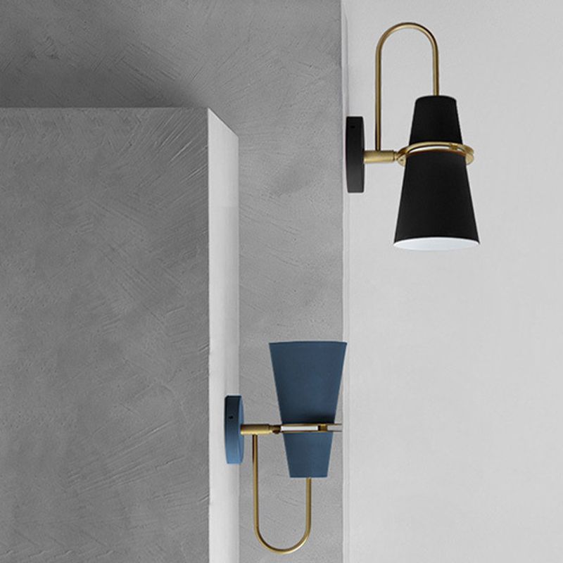Morandi Appllique Metallo Nero/Bianco/Blu Cono Moderna