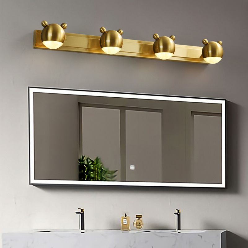 Leigh Design LED Applique Rotondo Metallo Acrilico Oro Specchio Bagno/Soggiorno/Camera da Letto