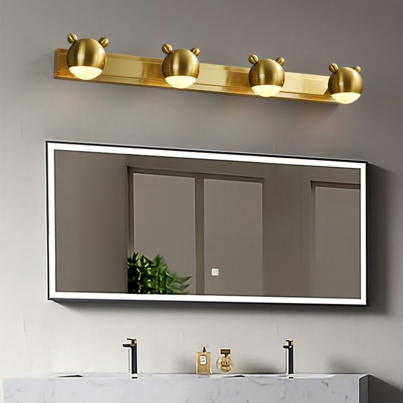 Leigh Design LED Applique Rotondo Metallo Acrilico Oro Specchio Bagno/Soggiorno/Camera da Letto