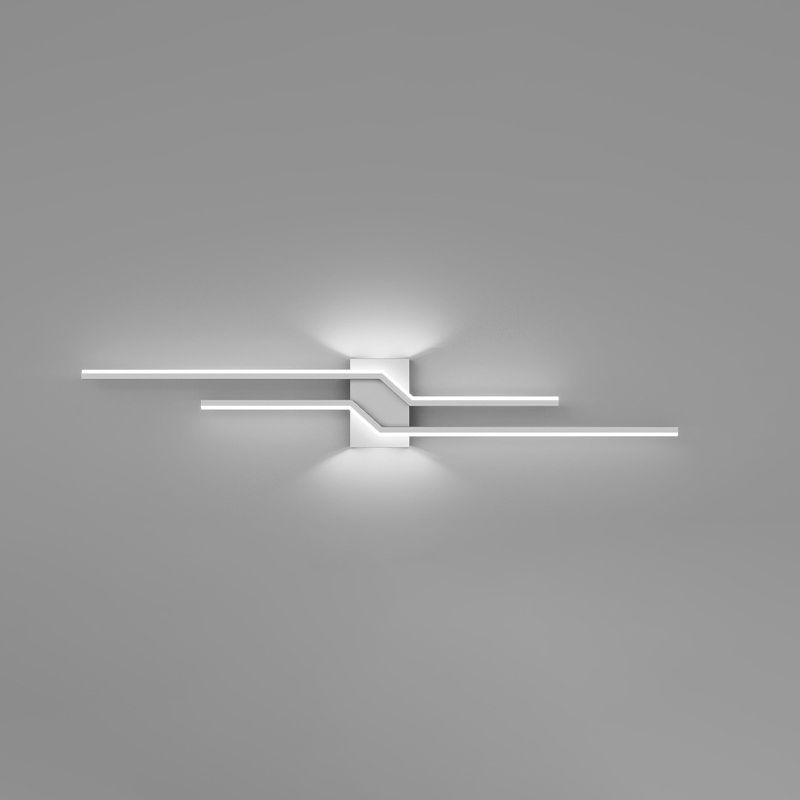 Alana Minimalista LED Lineare Interno Metallo Applique da Parete Nero/Bianco Bagno/Soggiorno/Camera da Letto