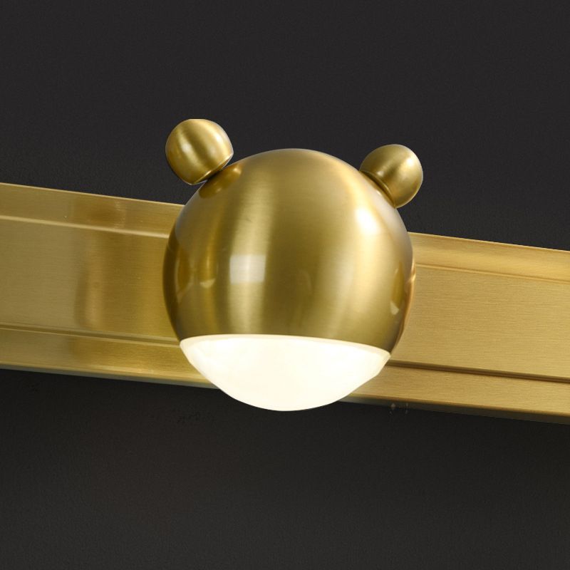 Leigh Design LED Applique Rotondo Metallo Acrilico Oro Specchio Bagno/Soggiorno/Camera da Letto