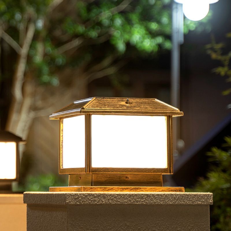 Riley Vintage LED Rettangolare Solare Metallo Applique da Esterno