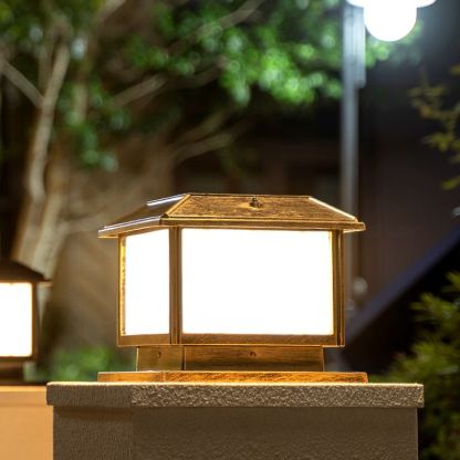 Riley Vintage LED Rettangolare Solare Metallo Applique da Esterno