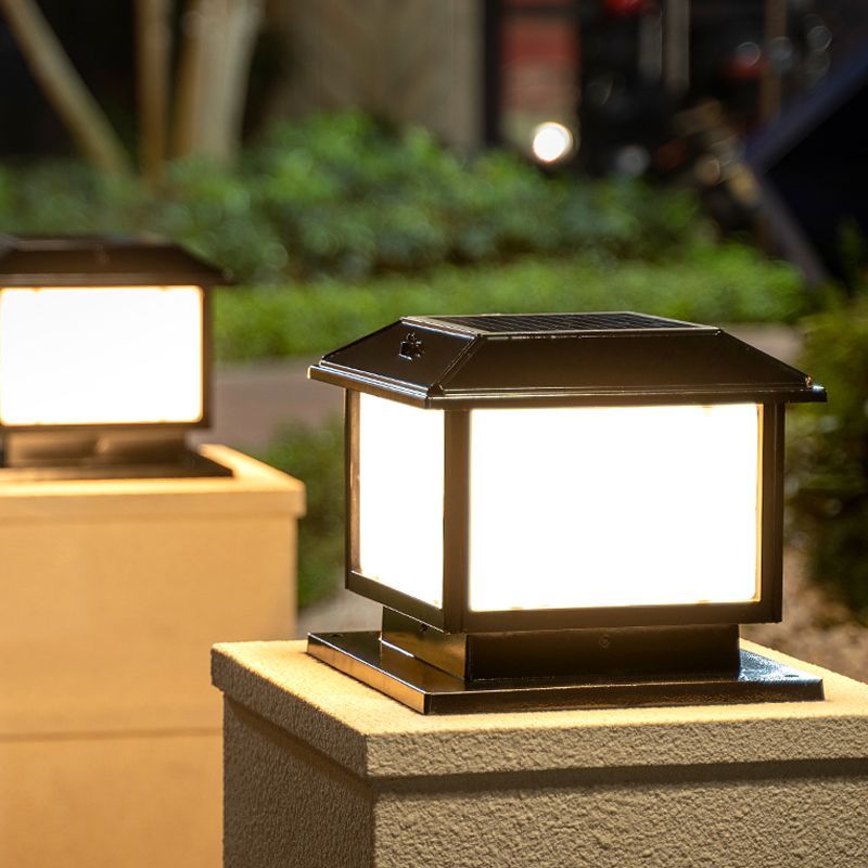 Riley Vintage LED Rettangolare Solare Metallo Applique da Esterno