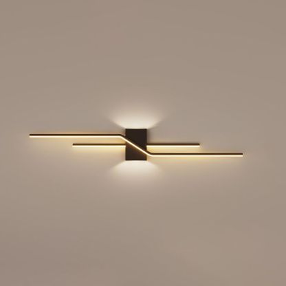 Alana Minimalista LED Lineare Interno Metallo Applique da Parete Nero/Bianco Bagno/Soggiorno/Camera da Letto