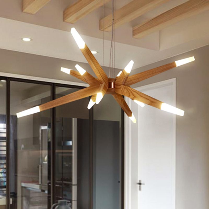Ozawa Design LED Lampade a Sospensione Naturale Filiale Legno Fatto a Mano Soggiorno/Camera da Letto