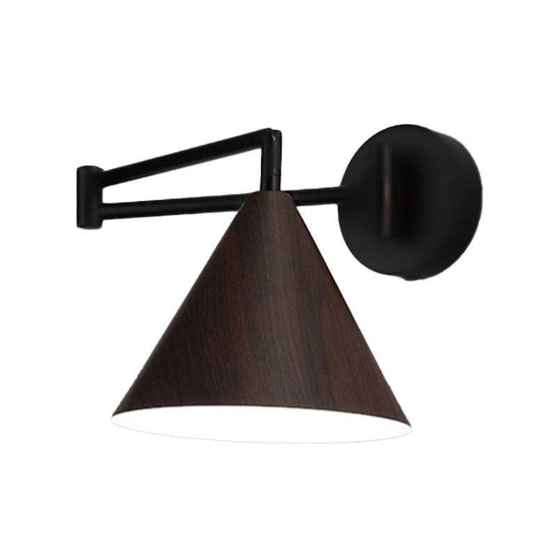 Ozawa Moderne Cone Applique Regolabile Metallo/Legno Soggiorno/Camera da Letto