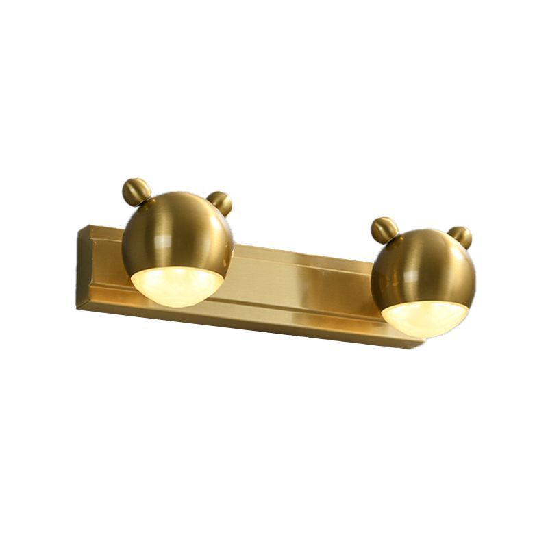 Leigh Design LED Applique Rotondo Metallo Acrilico Oro Specchio Bagno/Soggiorno/Camera da Letto