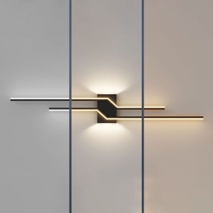 Alana Minimalista LED Lineare Interno Metallo Applique da Parete Nero/Bianco Bagno/Soggiorno/Camera da Letto