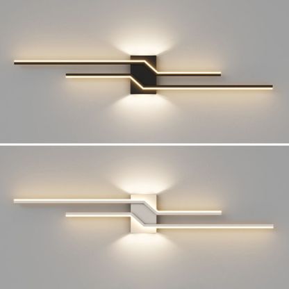 Alana Minimalista LED Lineare Interno Metallo Applique da Parete Nero/Bianco Bagno/Soggiorno/Camera da Letto