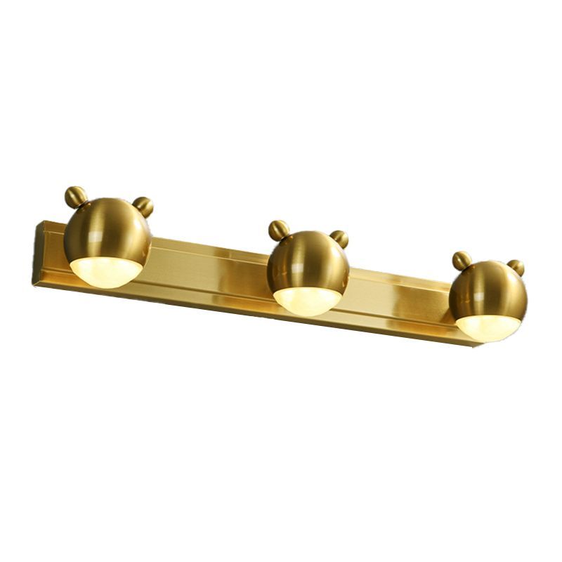 Leigh Design LED Applique Rotondo Metallo Acrilico Oro Specchio Bagno/Soggiorno/Camera da Letto