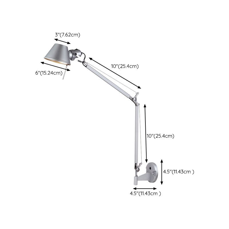 Brady Applique Dome Moderno,Metallo Regolabile,Argento,Soggiorno