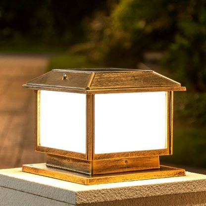 Riley Vintage LED Rettangolare Solare Metallo Applique da Esterno