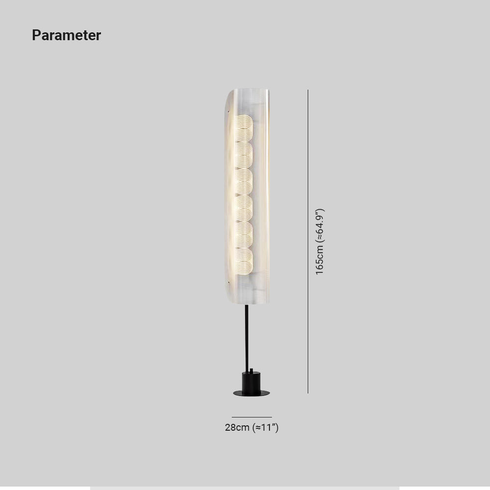 Salgado Lampada da Terra Metallo/Acrilico Bianca Minimalista Nordica