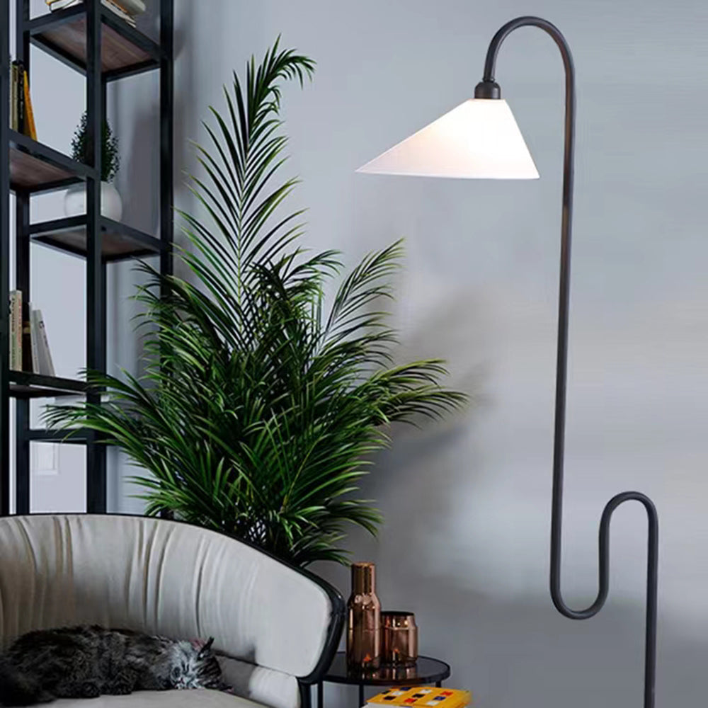 Salgado Moderno LED Lampada da Terra Curva 3 Temperatura di Colore Commutabile Soggiorno/Camera da Letto