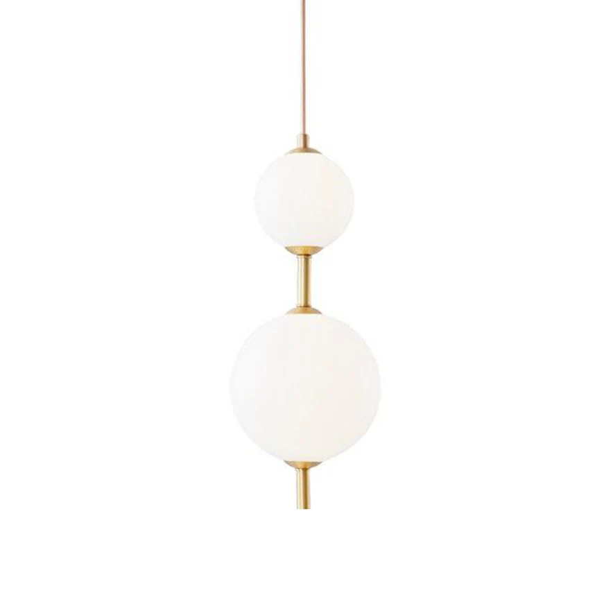 Edge Minimalism Brass Black Metal Glass Pendant Light Bedroom Living Room