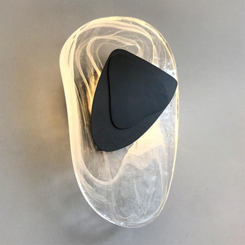 Chan Moderno LED Arte Deco Irregolare Applique Metallo/Acrilico Nero/Oro