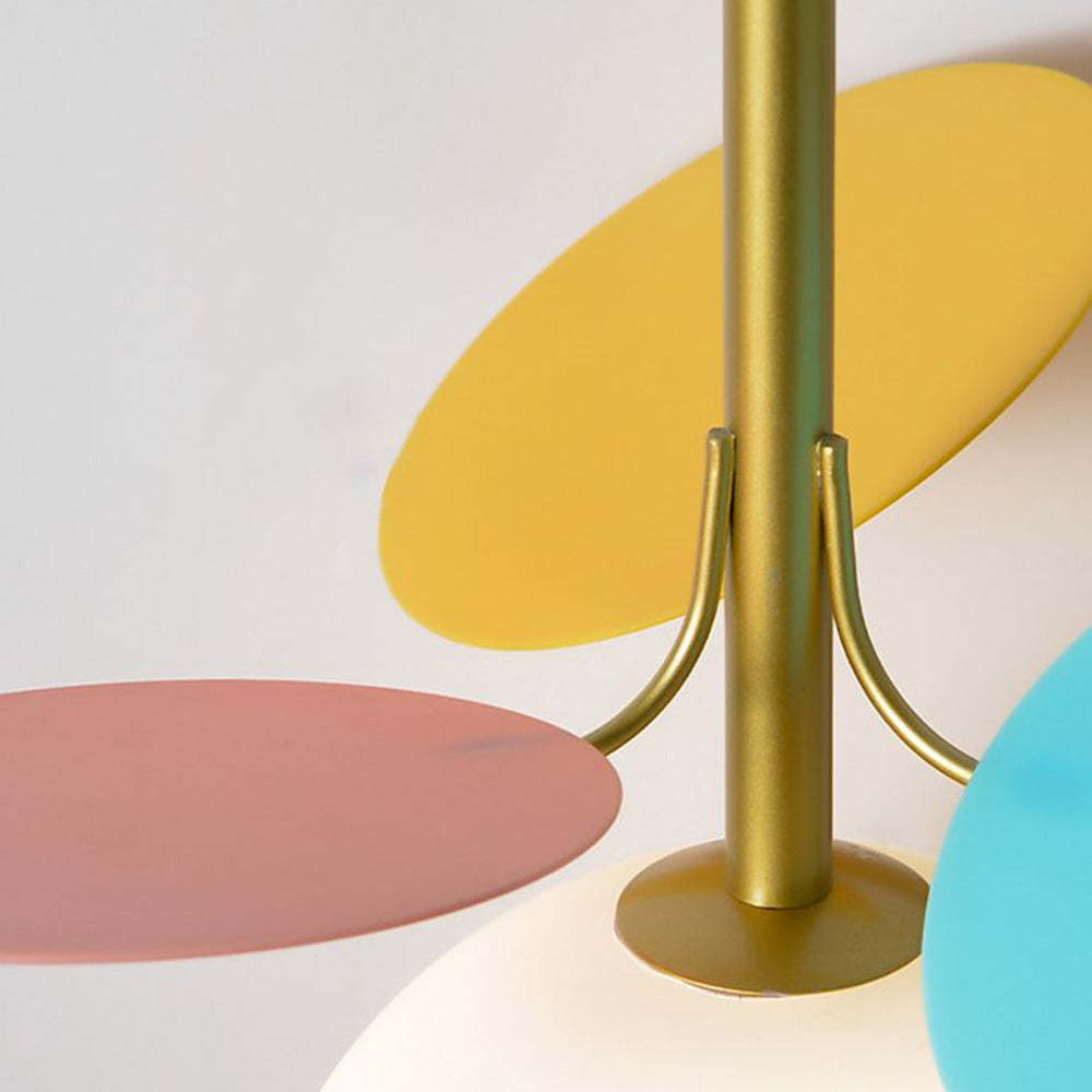 Jevon Moderne Arte Deco Globo Lampada a Sospensione Bianco Metallo/Vetro