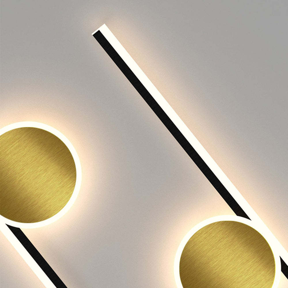 Emyr Moderna Linea Applique Circolare Semplice Oro Acrilico