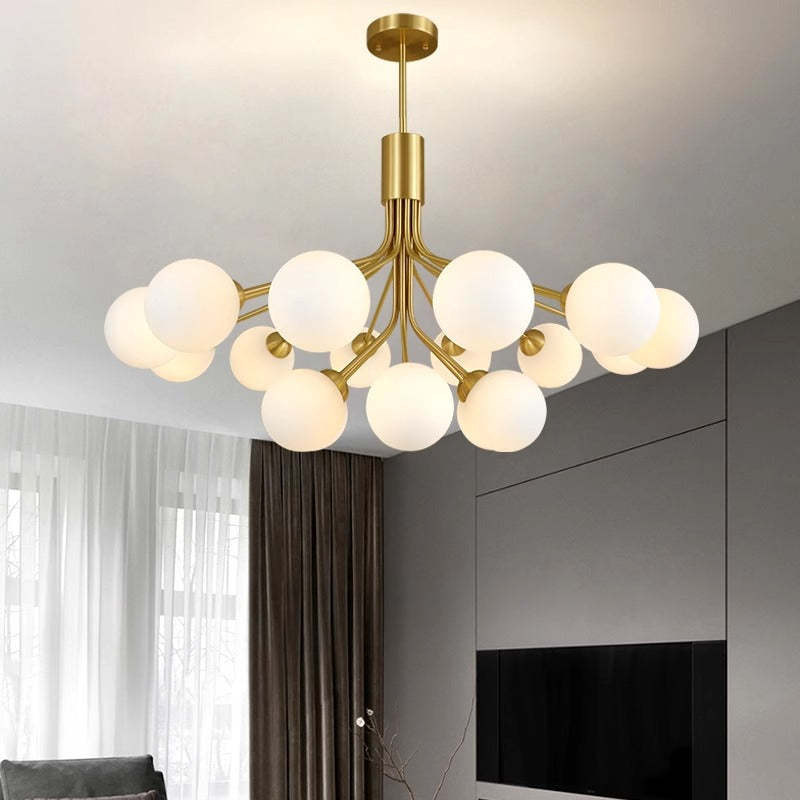 Valentina Moderno Metallo/Vetro Lux Lampadario Oro/Nero Camera da letto/Soggiorno