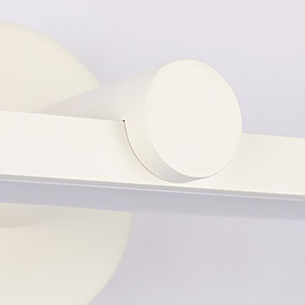 Leigh Minimalismo Rettangolo LED Applique Impermeabile Metallo Bianco Specchio Bagno