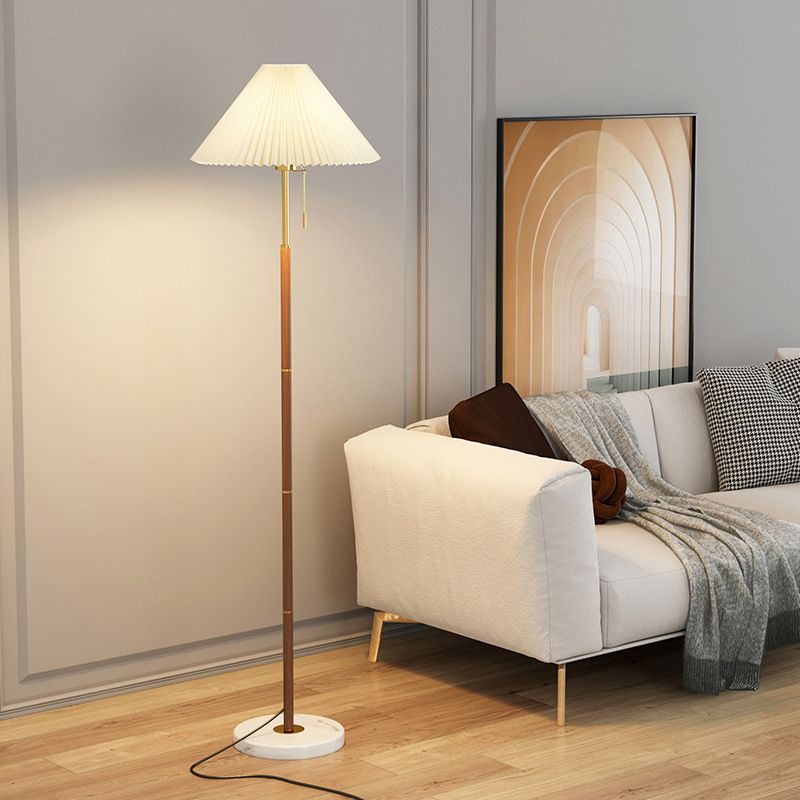 Ozawa Moderno Minimalista Plissettato Lampade da Terra Metallo Marmo