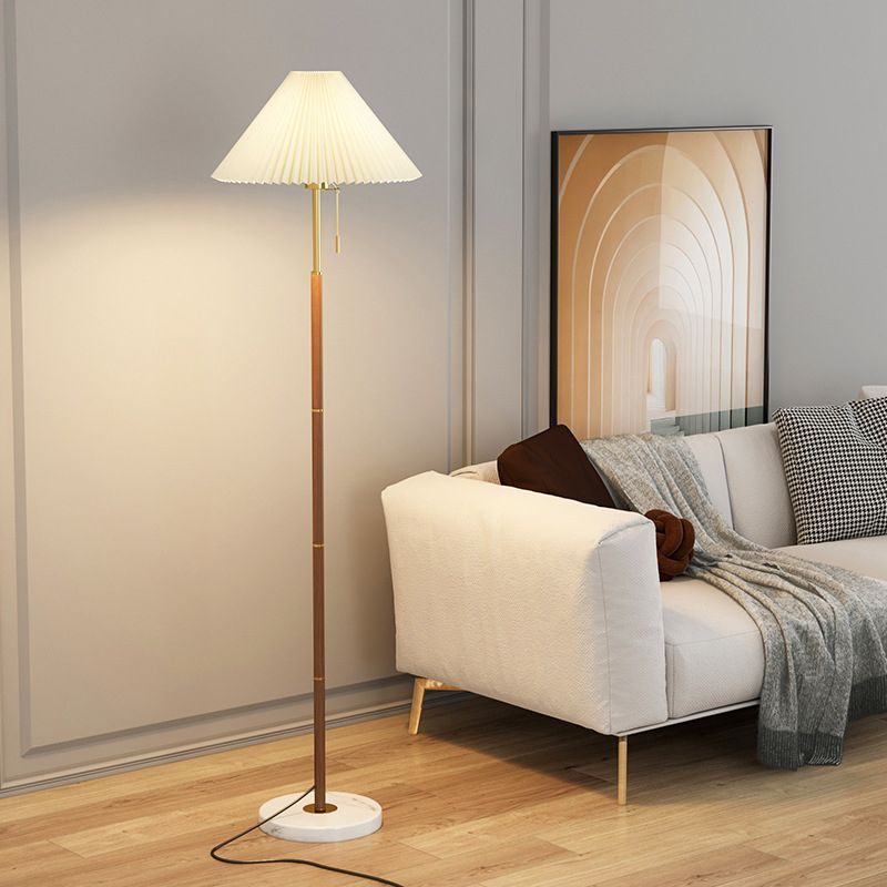 Ozawa Moderno Minimalista Plissettato Lampade da Terra Metallo Marmo