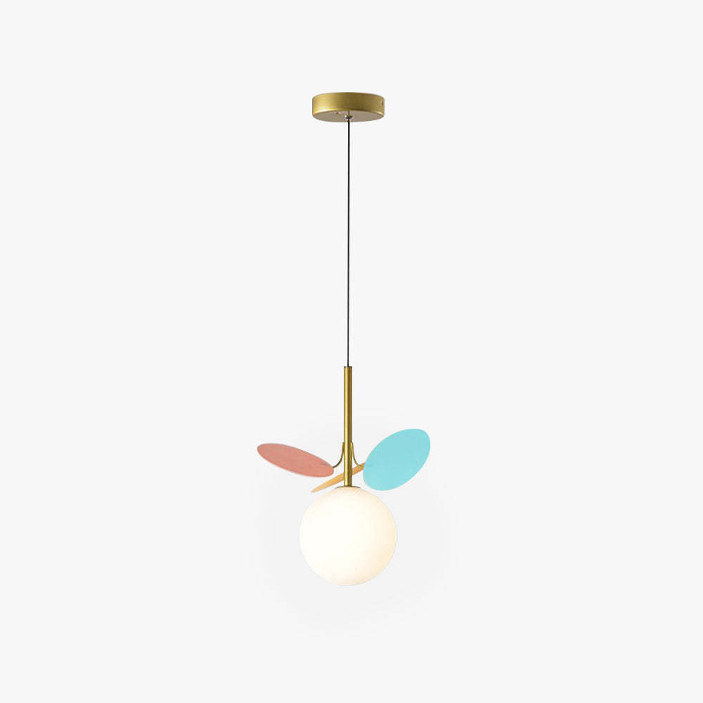 Jevon Moderne Arte Deco Globo Lampada a Sospensione Bianco Metallo/Vetro