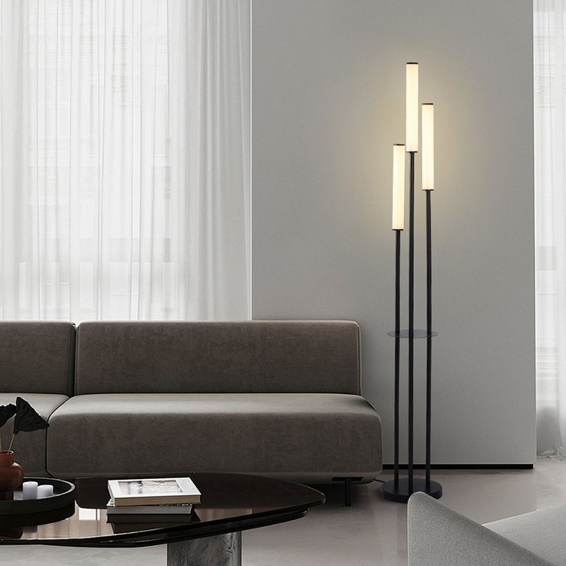 Eryn Minimalismo LED Lineare Lampade da Terra Nero Metallo Acrilico Soggiorno/Camera da Letto/Sala Studio