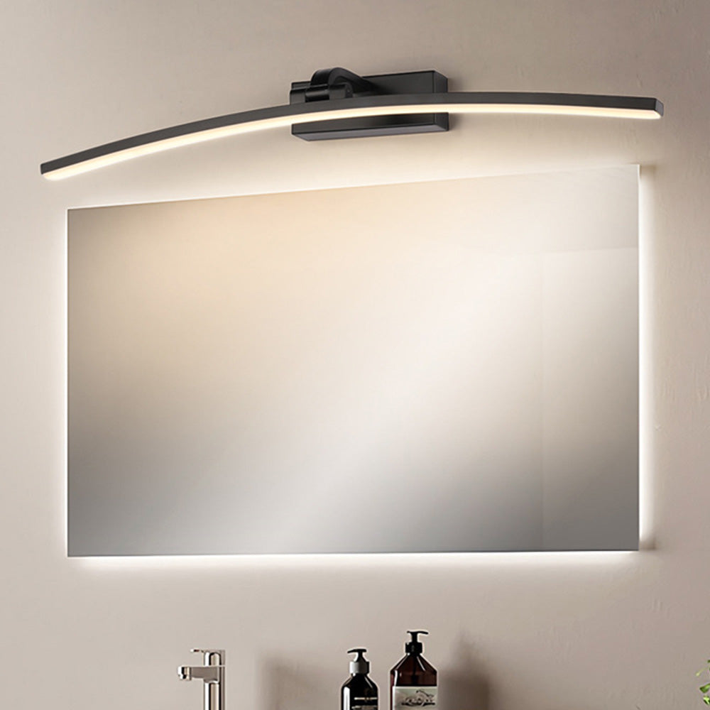 Edge Minimalismo Classico LED Applique Metallo Bianco/Nero Specchio Bagno